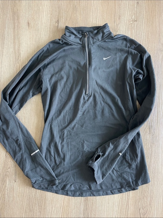 Nike Tops - Nike Dark Gray Quarter-Zip Performance Pullover